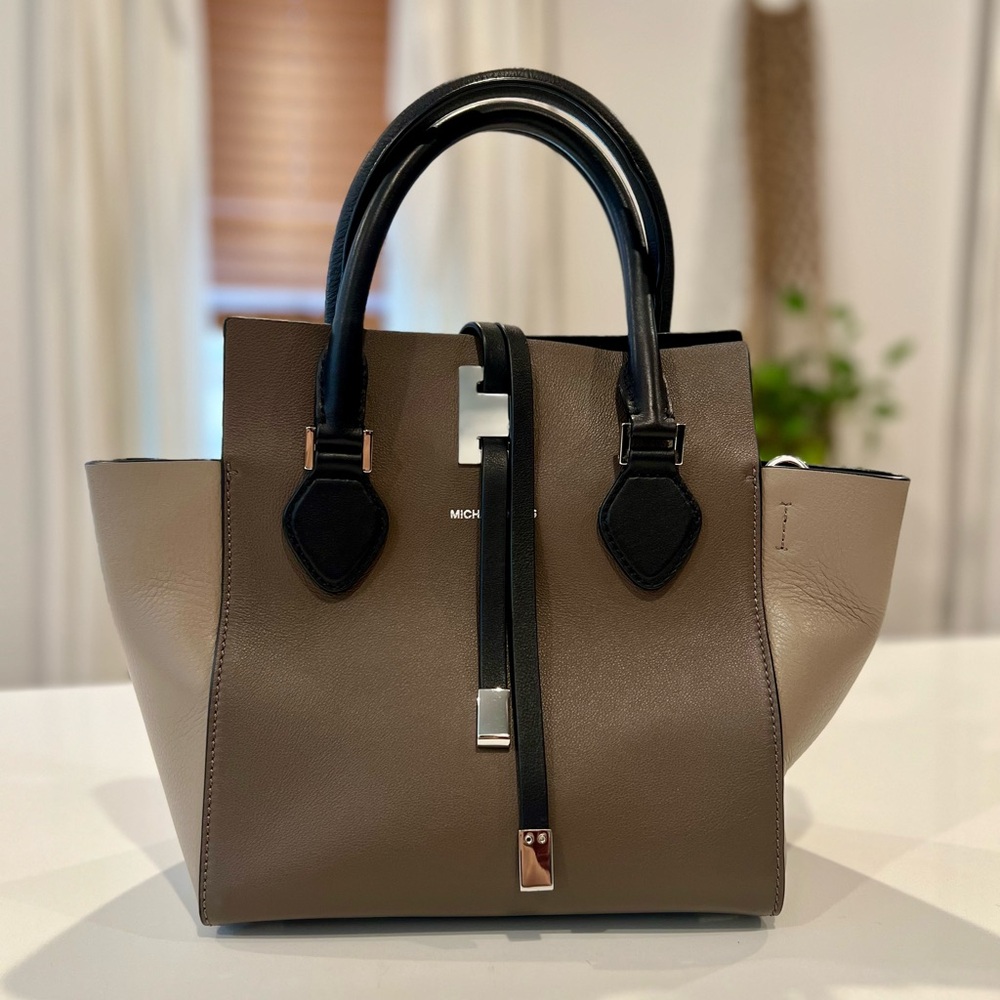 Tri-tone Elephant Michael Kors Collection Miranda Bag with Crossbody